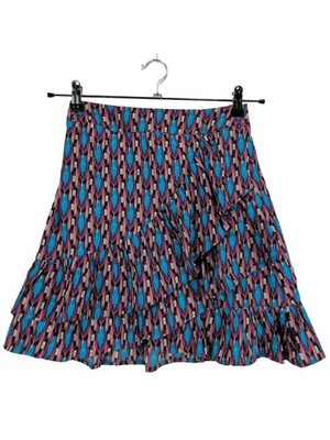 LOFTY MANNER Minirock Damen Rock Gr. DE 34 blau-pink Elegant