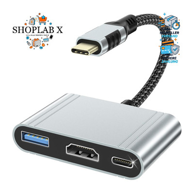 USB-C HDMI Adapter Multiport Hub 4K HDMI USB 3.0 Type-C PD für iPhone iPad