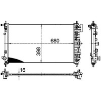KüHler MotorküHlung Mahle Cr 1098 000P FüR Opel Saab Insignia A 9-5