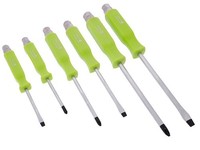 6-Tlg. Kraft Schraubendreher Schraubenzieher Satz 6-Kant Magnetisch Schlagkappe