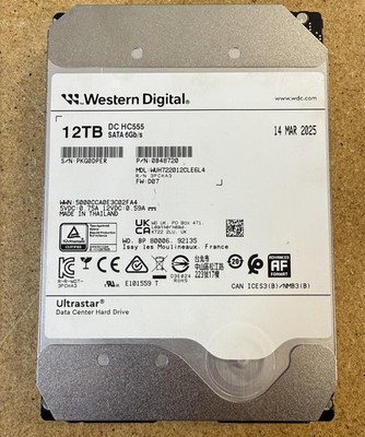 Western Digital WUH722012CLE6L4 Hard Drive 12TB SATA 6Gb/s 7200 RPM 3.