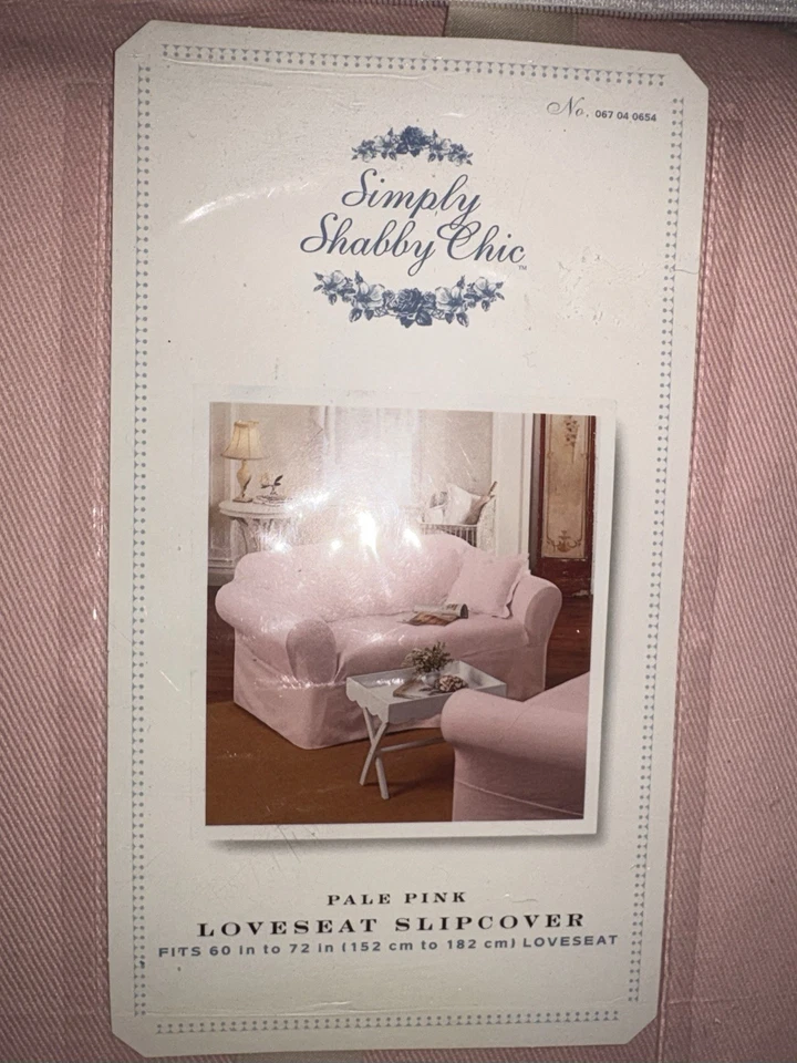 Новый Rachel Ashwell просто потертый шик бледно-розовый двухместный чехол хлопок саржа - Изображение 3 из 4