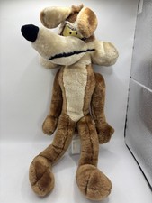 Vintage 1997 Wile E. Coyote Stuffed Warner Bros. 16" Plush Toy  Road Runner 