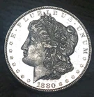 1880-s Morgan Silver Dollar Brilliant Uncirculated Cameo With Mirrors