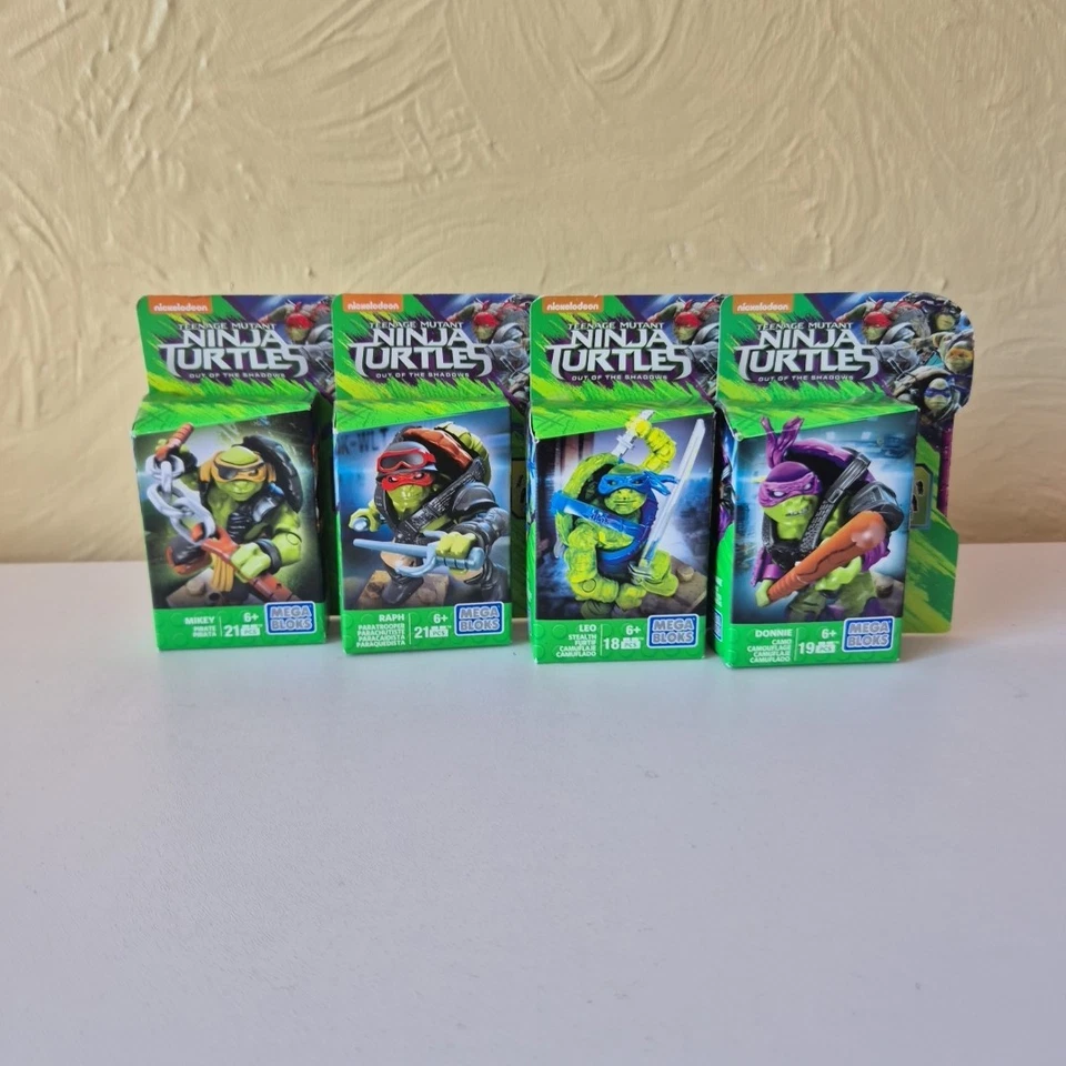 Mega Bloks Teenage Mutant Ninja Turtles Out of the Shadows Figures Bundle Rare - Image 2 of 4