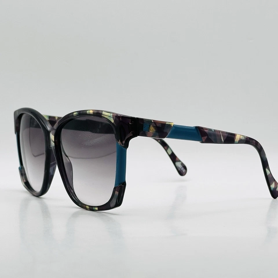 Zeiss Sonnenbrille Damen oval grau türkis butterfly Vintage 80s 8136 NOS - Bild 2 von 4