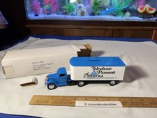 Vint Diecast Ertl 1937 Ford Tractor Trailer Truck Telephone Pioneers of America