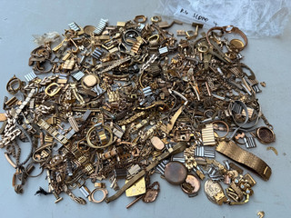 Vintage 9 ct rolled gold filled watch straps job lot scrap gold recovery