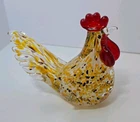 Vintage Hand Blown Murano Glass Rooster Chicken, Beautiful Art Work