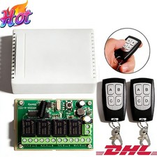 4-Kanal-DC 12V Wireless Funk-Fernbedienung Schalter 2 Handsender + Empfänger DE