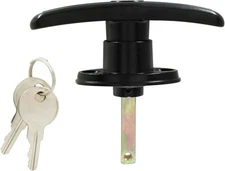 BokWin 1 Set Camper Shell T-Handles Lock Black Truck Cap Locking with 2 