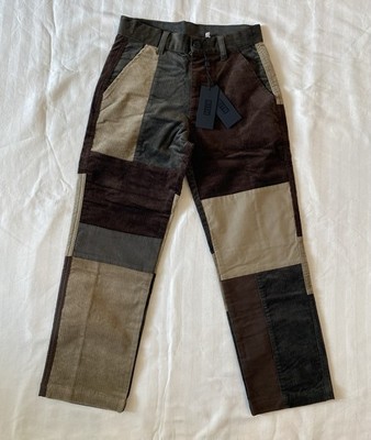 Kith Kids Pants JB Blocked Corduroy Morgan Flagstaff Dark Green Sz Med (8) NWT