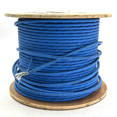 360 ft. Spool Mediabridge Solid Copper Shielded Cat7 LSZH Ethernet Cable, Blue
