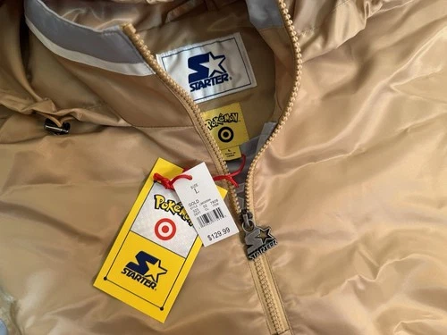 Pokemon Starter Pullover Jacket Gold Johto Pokemon x Target Size Large NEW image 2