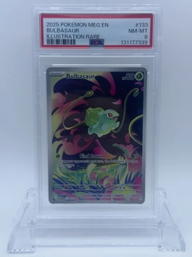 2025 Pokemon Bulbasaur #133 PSA 8 Illustration Rare IR Graded Card