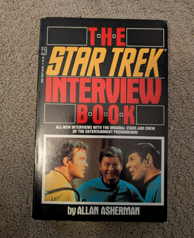 Vintage 1988 First Edition TPB "The STAR TREK Interview Book" by Allan Asherman