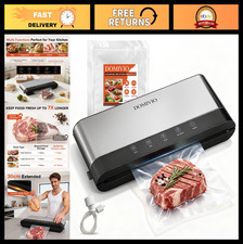 85Kpa Vacuum Sealer for Food Storage, 5-in-1 Food Saver, 20 BPA-Free Bags, Easy