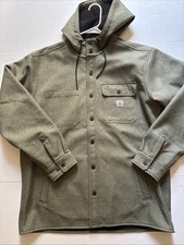 Carhartt Men's Rain Defender Relaxed Fit Heavyweight Hooded Jacket Size Large