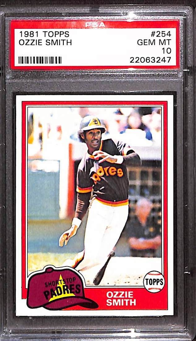 1981 Topps #254 Ozzie Smith PSA 10 GEM-MT 22063247