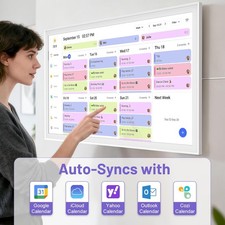27 inch Smart Calendar Max Digital Calendar Chore Chart Family Organizer wi...