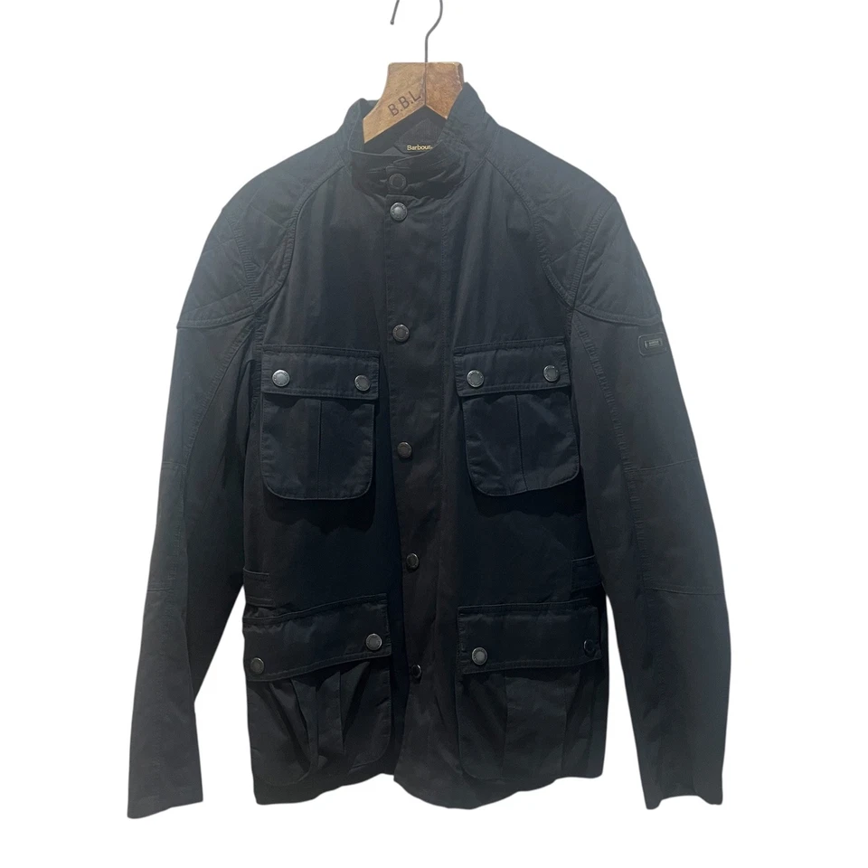 Barbour Lockseam Casual Jacket Mens Small Black Light Utility Motorcycle Biker - Image 3 of 4