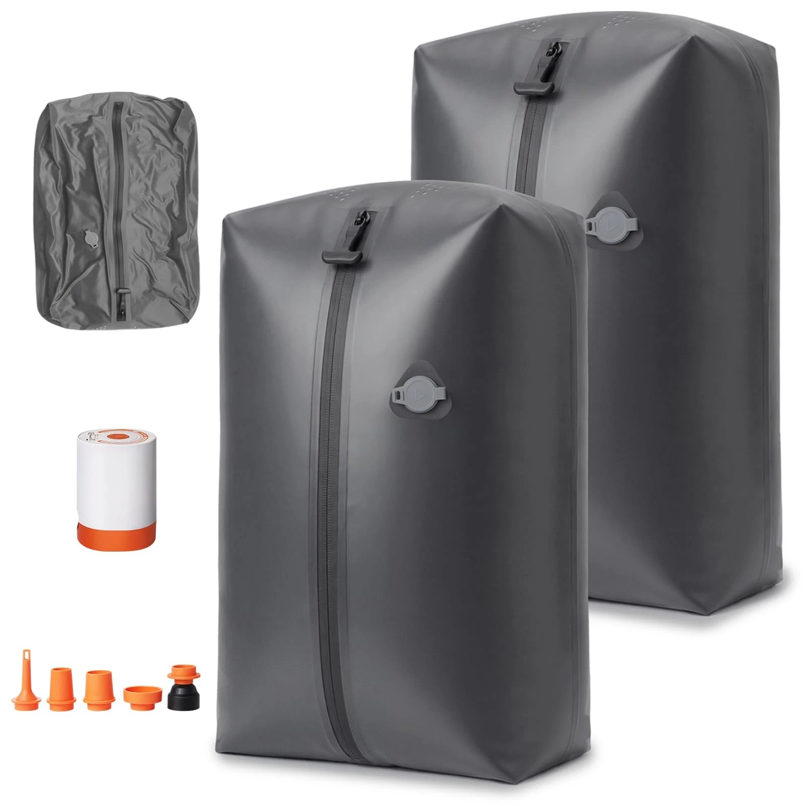 Vacuum Storage Bags For Travel,2 Pack 18L Large Vacuum Bags With Cordless Pum...