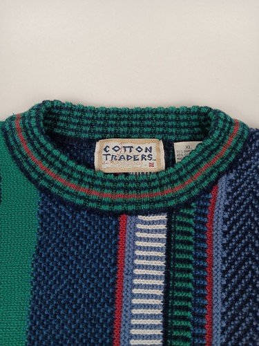 Vintage Cotton Traders Sweater XLarge Coogi Style Heavy Knit - Picture 6 of 14