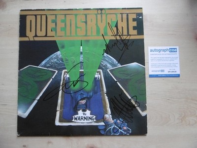Queensryche Geoff Tate Original Autograph Signed LP Cover The Warning Vinyl ACOA