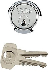 Yale P-X54KP-CH Replacement Rim Cylinder – Chrome, 4 Keys, High Security