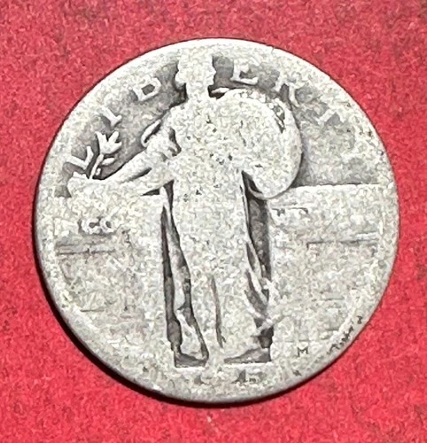 1925 US Standing Liberty SILVER Quarter! "Philadelphia" Mint! Old US Coin!