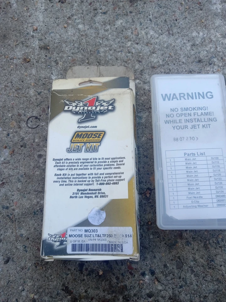 kit jet suzuki lt250 dyno mq303 Foto 2 de 2