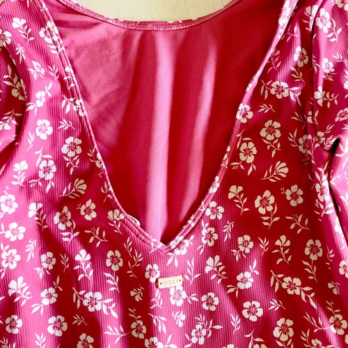 NEW Roxy Girls “Splendid Dream” long sleeve one piece swimsuit in pink Size 12/L - Picture 6 of 11