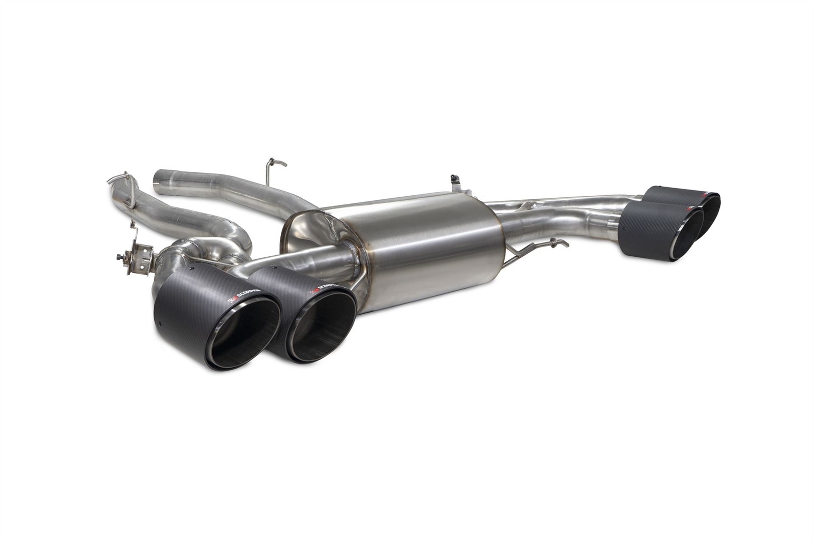 Scorpion Exhaust Half Sys with Valves Carbon Fibre Trims BMW X3 M Pre LCI 19-21