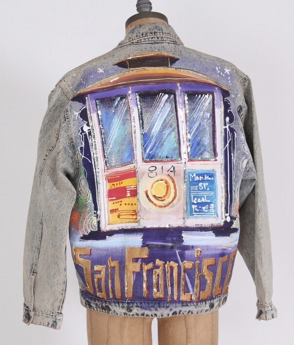 vintage ￼San Francisco ￼hand painted acid wash je… - image 9