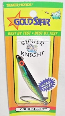 Goldstar Silver Horde Coho Killer Fishing Lure UV Glow 4441-000-873 UV SILHERAID