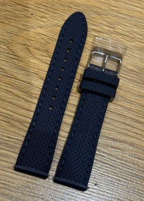 Genuine Frederique Constant Blue Rubber Strap 18mm 16mm 18/16 with Pin Buckle