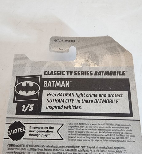 Hot Wheels 3/250 Classic Serie TV Batmobile ⭐ Batman 1/5⭐ - Foto 10 di 10