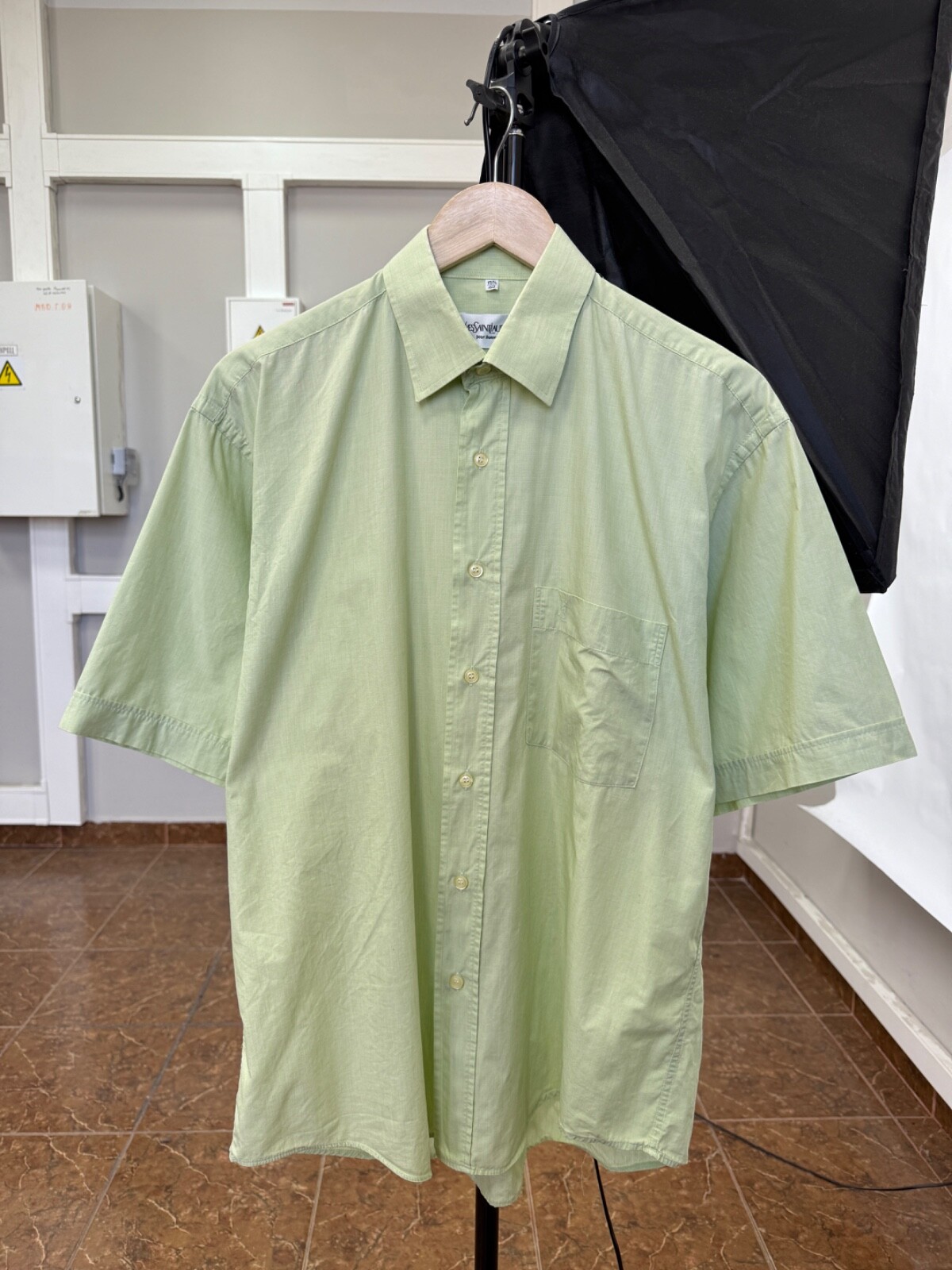 Camicia Yves Saint Laurent YSL vintage anni 90 rara retrò Y2K Hype taglia XL colore verde
