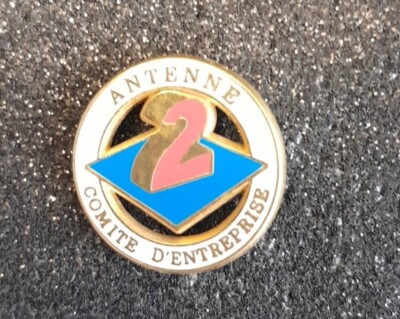 Pin's Television - Antenne 2 - Logo - Audiovision - Badge Publicitaire