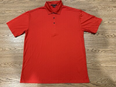 Nike Tiger Woods Platinum Golf Polo Shirt XL Men Sunday Red Snaps YGI Q2-102