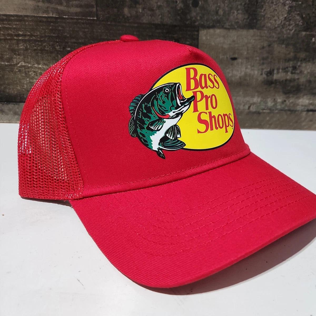 Bass Pro Shops Hat Georgia Red Snapback Trucker Baseball Fishing Outdoor Cap