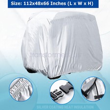 For EZGO Club Car Yamaha Silvery Golf Cart Cover Bag Holder Seat 4 Passenger