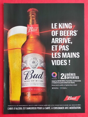 PRESSEWERBUNG: Alkoholisches Getränk Bier BUD King Of Beers
