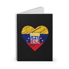 Love Venezuela Flag Heart Spiral Notebook - Ruled Line - School Work Class Kid