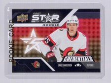 2022-23 UD Credentials #1SR-7 Jake Sanderson Stars of the Night Rookies - 1st