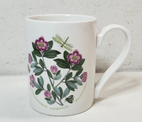 Vintage Portmeirion Botanic Garden 4” Coffee Mug Cup Rhododendron Lepidotum