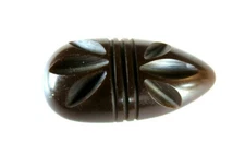Vtg Chocolate Brown Heavily Carved DRESS CLIP 1 3/8"  BAKELITE Tested Simichrome
