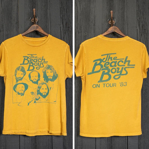 Beach Boys 1983 Tour Vintage Gold T-Shirt S-5XL