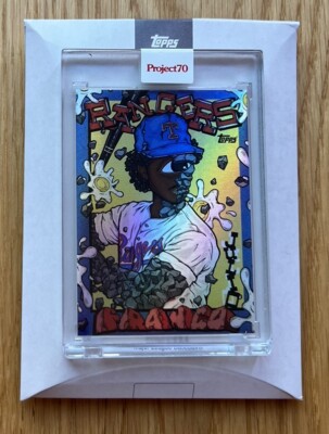 Topps Project 70 Card 802 - Julio Franco by Distortedd Rainbow FOIL 17/70