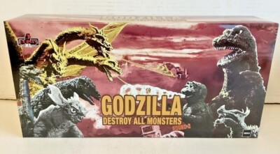NEW Mezco Toyz 18071 Godzilla: Destroy All Monsters 5 Points XL Round 2 Box Set